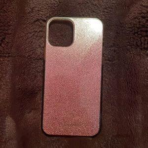 Kate Spade Pink/Gold Sunset Sparkle Ombré iPhone 12/12 Pro Phone Case